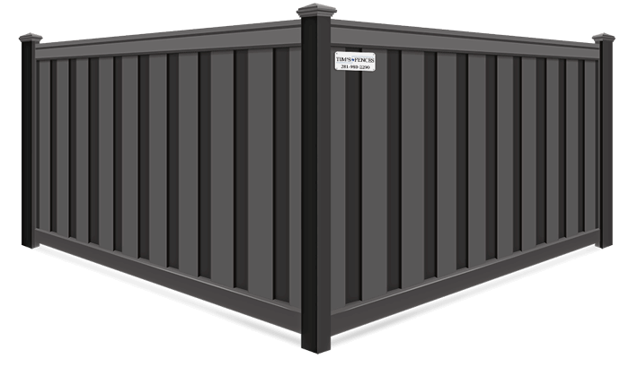 Charcoal Black Trex composite fence contractor in Stafford Texas