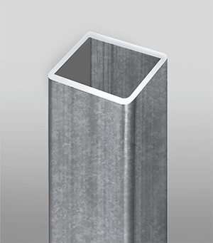Metal Square Post post for wood fences in Stafford Texas