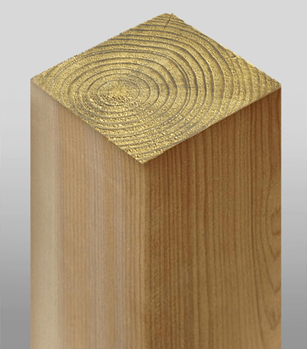 Wood fence post in Stafford Texas