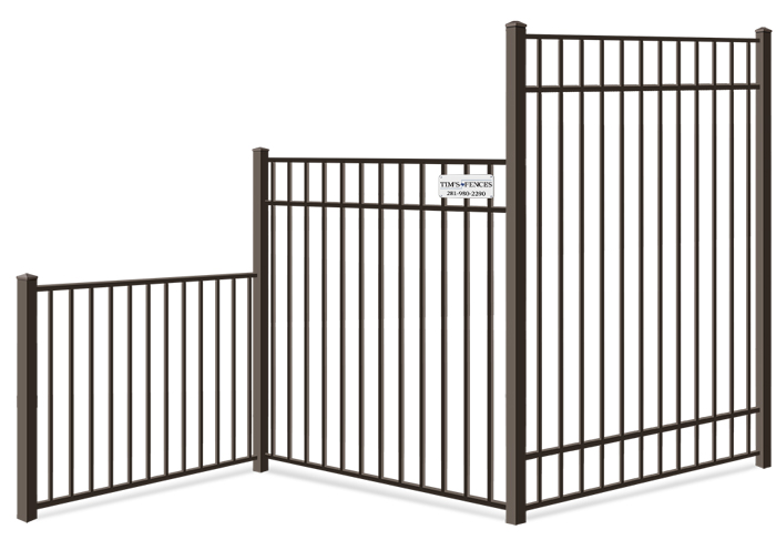 Aluminum fence height options Stafford Texas