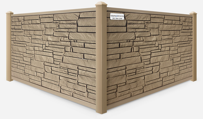 Brown SimTek composite fence contractor in Stafford Texas