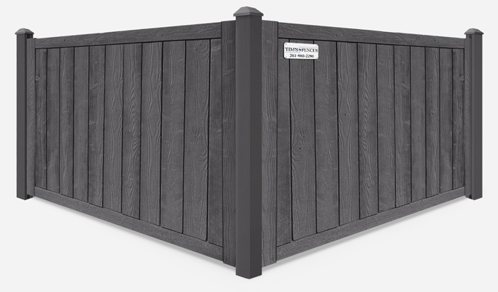 Dark Gray Trex composite fence contractor in Stafford Texas