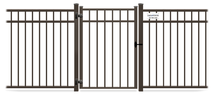 Metal gate in closed position
