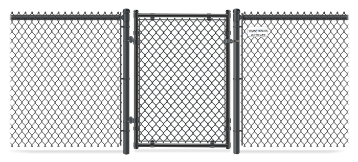 Chain Link gate in closed position