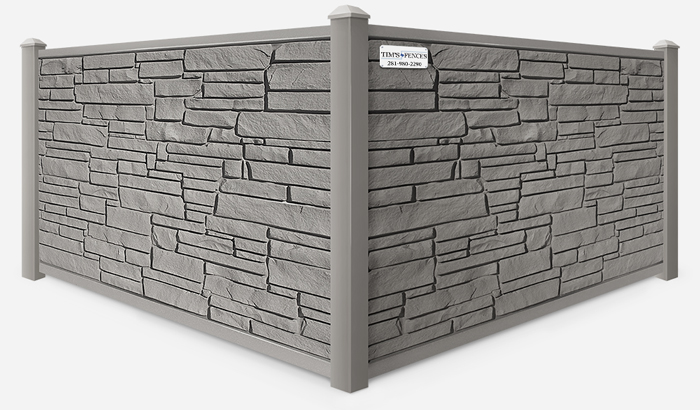 Gray SimTek composite fence contractor in Stafford Texas