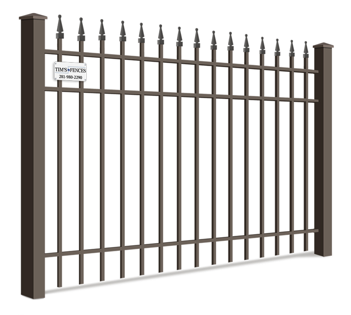 Ornamental Iron fence features popular with Stafford Texas homeowners