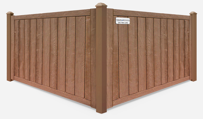 Red Trex composite fence contractor in Stafford Texas