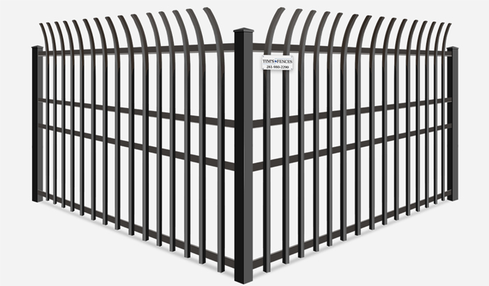 High security commercial ornamental steel fence contractor in Stafford Texas