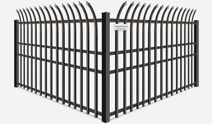 High security commercial ornamental iron fence contractor in Stafford Texas